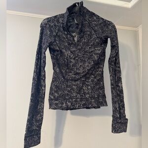 lululemon athletica Black & Gray Cowl Neck Bodysuit